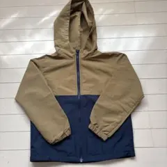 新品未使用　devirock 撥水ウインドブレーカー　ベージュ×ネイビー 140