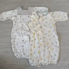 赤ちゃんの城　新生児　ツーウェイ・ドレスオール　2枚セット