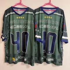 NEC Green Rockets 40周年記念 ラガーシャツ 2枚セットのサムネイル