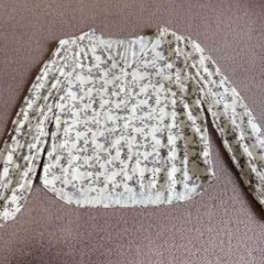 UNIQLO 花柄長袖シャツ S レーヨン100%