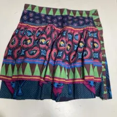 幾何学模様 フレアスカート サイドボタン付き　マークジェイコブス