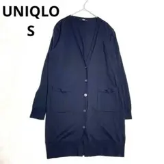 UNIQLO ユニクロ ロングカーディガン ネイビー Vネック 羽織り