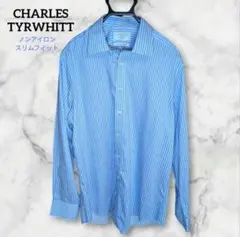 チャールズティアウィット ストライプ長袖 CHARLES TYRWHITTメンズ