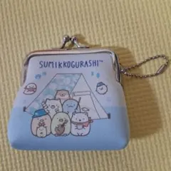 すみっコぐらし がま口財布 ミニポーチ キャンプ柄