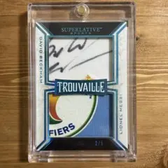 メッシ & デビッド・ベッカム 2020 Leaf ジャージ 直筆サイン？ 2025年最新】ベッカム サインの人気アイテム - メルカリ