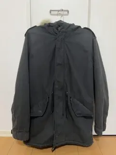 ファー付きダークグレー モッズコート