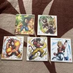 ドラゴンボールキャラクターアート色紙5枚セット