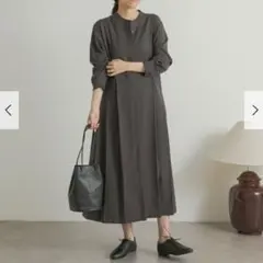 DOORS サイドプリーツ切替ワンピース M