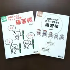 簡単ルールで（きれいな字を書く・大人の字を書く）練習帳 2冊セットのサムネイル