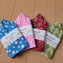手ぬぐい ハンカチ　４色セット