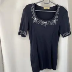marie claire ネイビー 半袖Tシャツのサムネイル