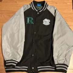 REMEMBER 刺繍スタジャン 黒/グレー