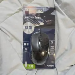 OHM BlueLED 静音マウス PC-SMUBS5M-K 有線