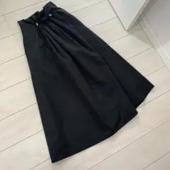 ダブルスタンダードクロージング　ウエストゴムデザインフレアロングスカート