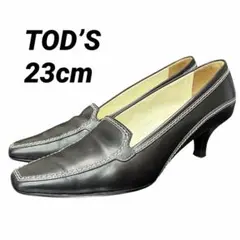 TOD’S トッズ レザー パンプス ブラック 36 約23cm スクエアトゥのサムネイル