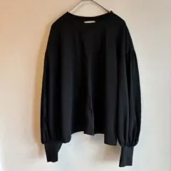 【美品】UNITED ARROWS ポンチバルーンスリーブカットソー　黒