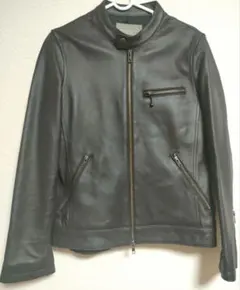 UNITED ARROWSブラウン シングルライダースジャケット/S