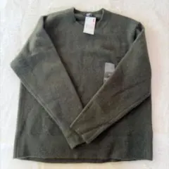 ユニクロスフレヤーンクルーネックセーター 56 Ol ive