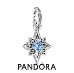 Pandora 星形チャーム 青色ストーン