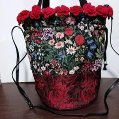 Art Maki】☆アートマキ☆ ローズ 薔薇 レザー リュックサック 黒
