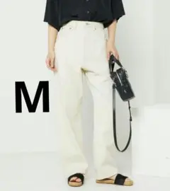 フリークスストア ハイウエストテーパードデニム オフホワイト エクリュ M