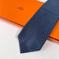 未使用級 HERMES エルメス ネクタイ シルク H織りタイ ファソネH H柄