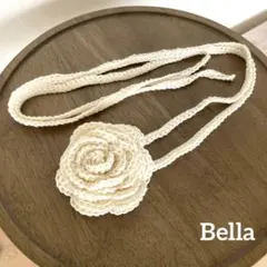 バラチョーカー　かぎ編み　ハンドメイド　薔薇