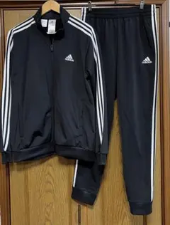 アディダス　ジャージ　セットアップ　上下　ブラック　XL