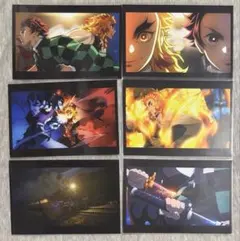 【６枚】鬼滅の刃無限列車編　OPポストカード　竈門炭治郎　煉獄杏寿郎　猗窩座
