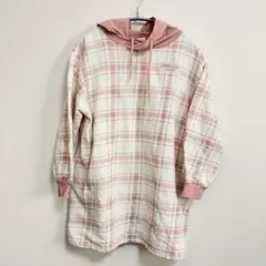 JENNI LOVE チェック柄フード付きワンピース 150cm