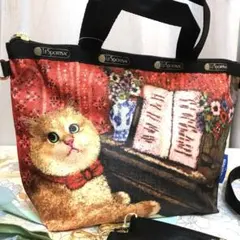 猫のポシェット☆レスポートサック　ショルダーバック　斜めがけＯＫ　新品未使用品‼️