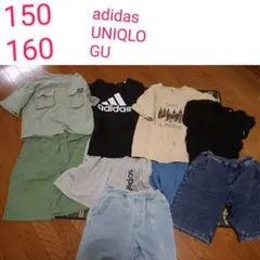 150 160☆男の子　キッズ　夏服　まとめ売り　ユニクロ　adidasＴシャツ