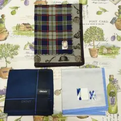 DAKS DKNY メンズハンカチ 3枚セット