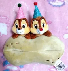 ディズニーストア限定　チップ＆デール　80周年記念　ぬいぐるみポーチ　タグ付き