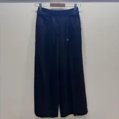 PLST ブラック ワイドパンツ ベルト付きXS