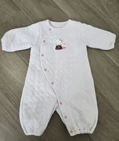 ファミリア　クマ刺繍付きカバーオール 50-60cm