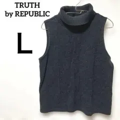TRUTH by REPUBLIC 【 Ｌ 】ノースリーブ ニット タートル