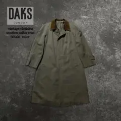 ヴィンテージ ユーズド 古着 ステンカラー コート カーキ モード デザイン