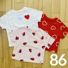 【☆新品☆】86 ハート　Tシャツ　３枚セットのサムネイル