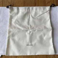 【新品未使用】CÉLINE アイボリー ドローストリングバッグ セリーヌのサムネイル