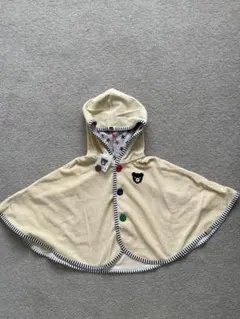 ミキハウス DOUBLE.B ベビーポンチョ ベージュ