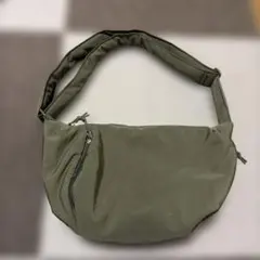 studio CLIP 軽いナイロン中綿ショルダーバッグ オリーブのサムネイル