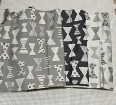 リボン柄コットン生地3枚セット