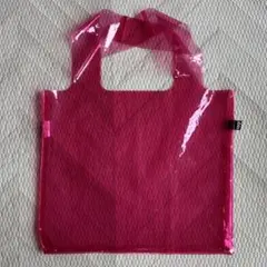 loqi ピンク エコバッグ　トートバッグ　ビニールバック