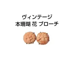 ヴィンテージ 本珊瑚 花 ブローチ アクセサリー