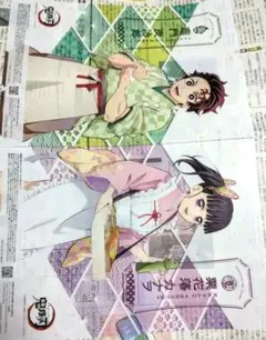 鬼滅の刃クリアポスター　竈門炭治郎　栗花落カナヲ　セブンイレブンコラボ