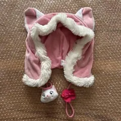 最終ディズニー　ファンキャップ　マリー　マリーちゃん　ピンク　ファー　レア　廃番