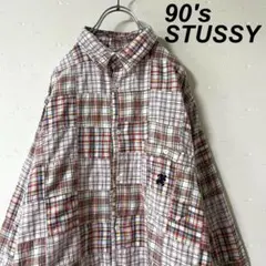 STUSSY◇半袖 パッチワーク シャツ OLD ロゴ D505 - メルカリ