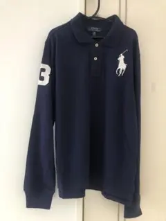 ラルフローレン　ビッグポニー 鹿の子長袖ポロシャツ