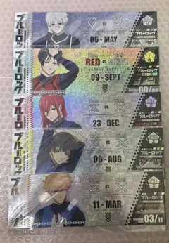 ブルーロック ホログラムチケット風カード 5枚セット　凪　凛